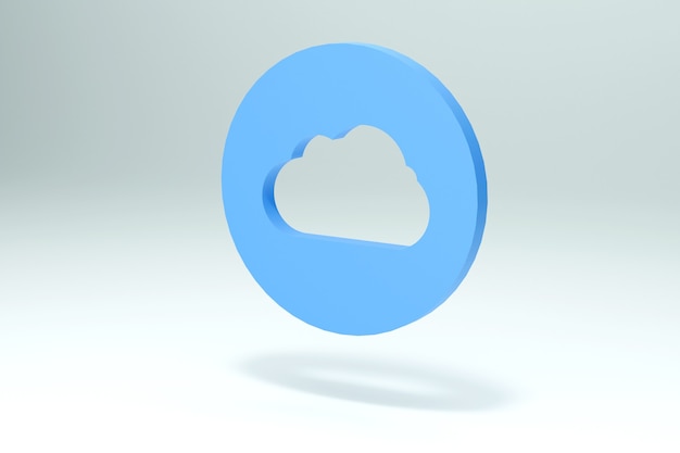 cloud icon 3d render Weather concept