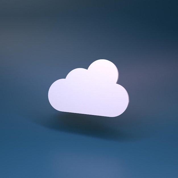 Cloud icon Cloud storage concept 3d render