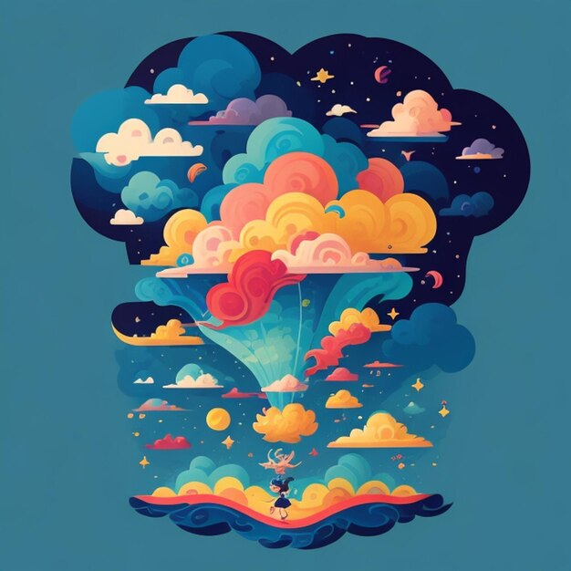 Premium AI Image | Cloud Illustration