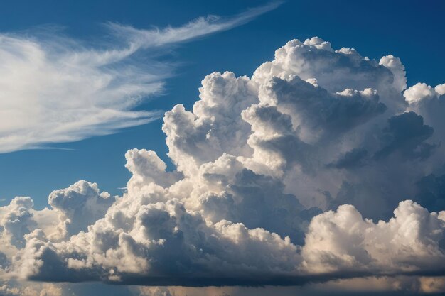 写真 夕暮れの青い空の雲