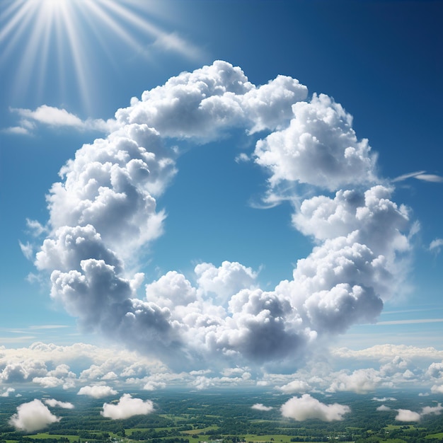 Фото Облако в форме колеса в штормовом небе