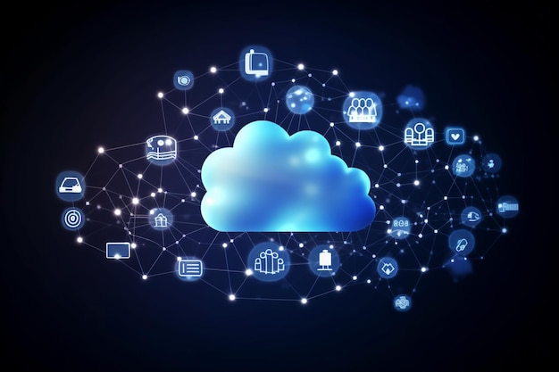 Cloud IOT Internet of Things pictogram en symbool