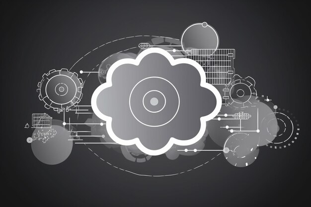 Photo cloud iot internet of things icon and symbol