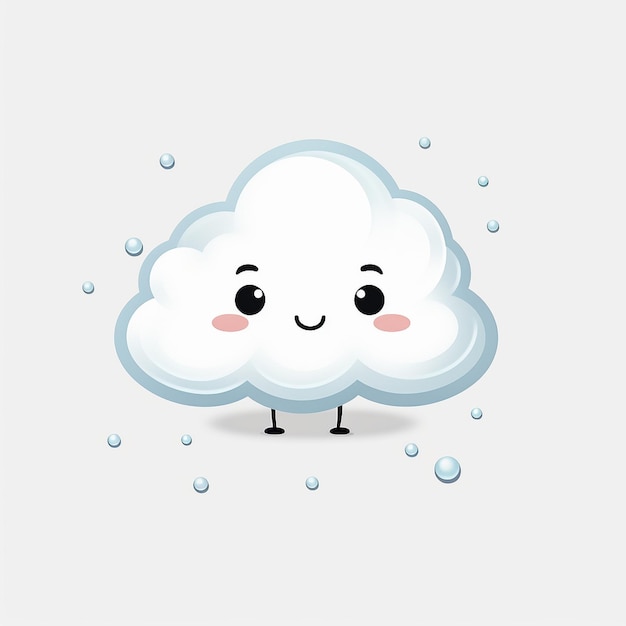 cloud is smiling animated childrens clip art