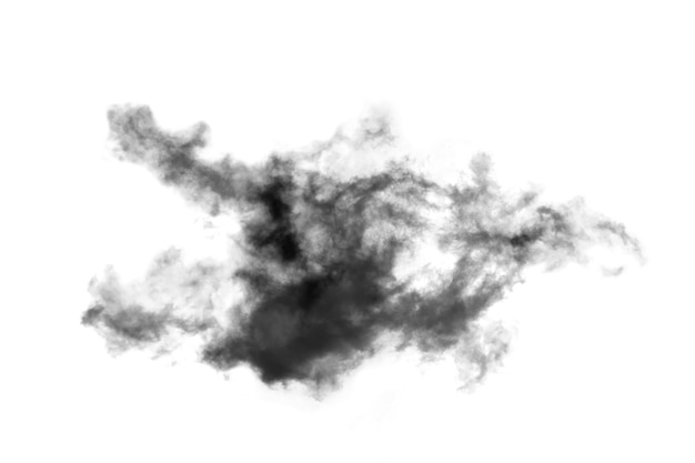 Cloud Isolated on white backgroundSmoke TexturedAbstract black