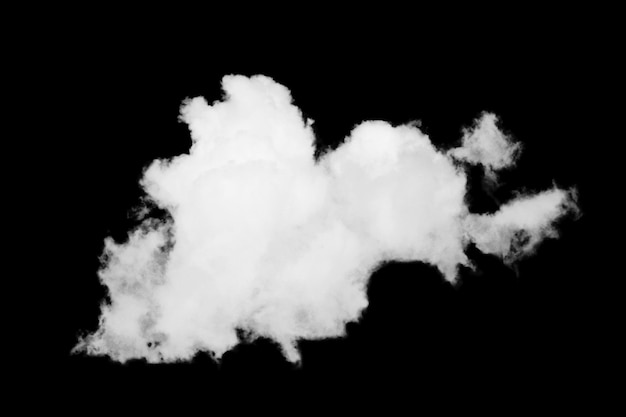 cloud isolated with clipping paths on black background