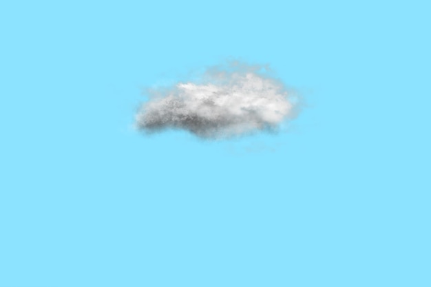 A cloud on a light blue background with copy space