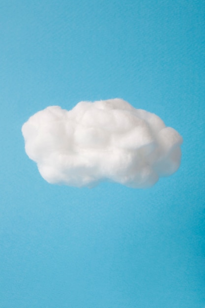 Cloud made out of cotton wool on sky