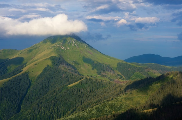 Cloud over the mountain