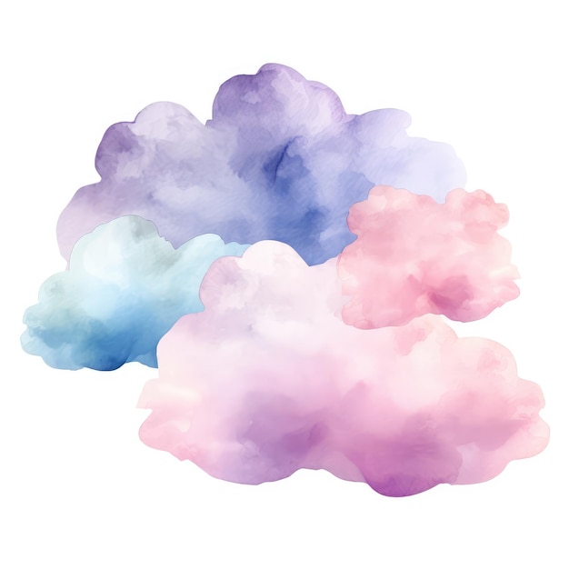 Cloud pastel watercolor style Cloud clipart