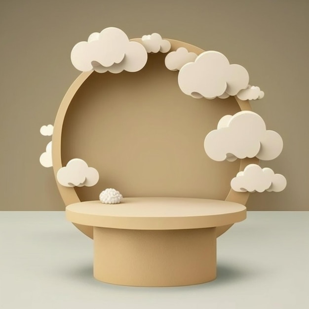 Cloud Product Podium 3D