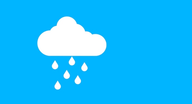 Photo cloud and rain drops icon