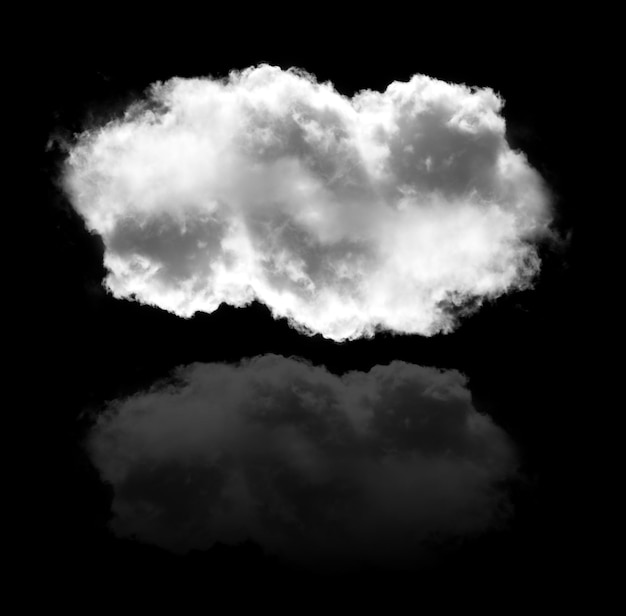 Foto forma della nuvola con un'illustrazione di riflessione
