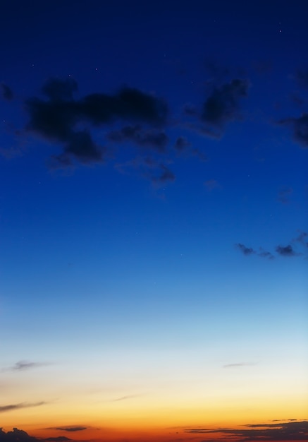 Cloud in the sky during sunset. Evening landscape.