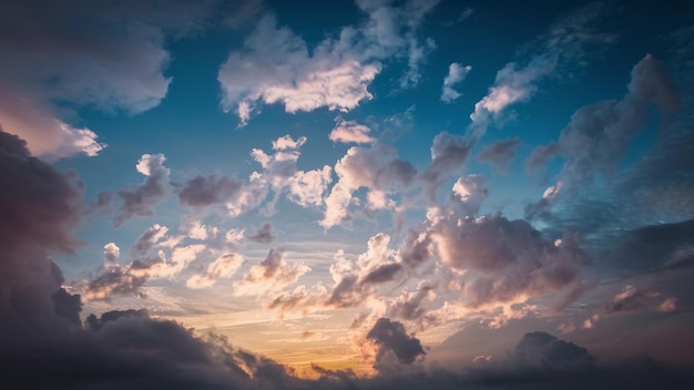 夕暮れの空の雲