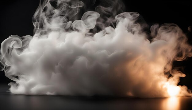 Photo a cloud of smoke rising from a cloud that is in the air