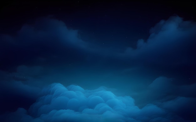 Cloud and starry night background ai generated