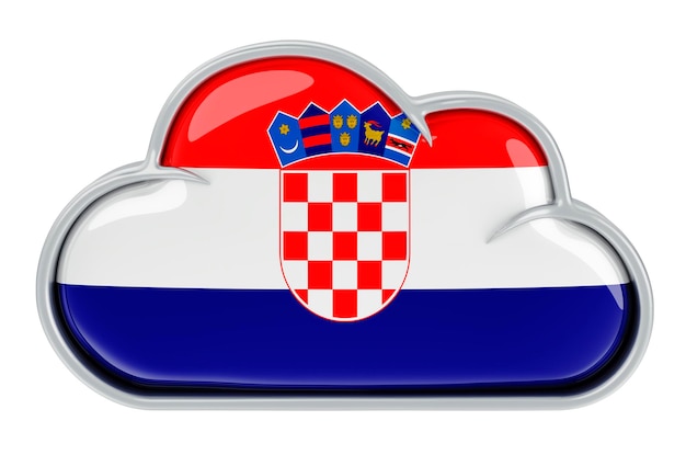 Photo cloud storage service in croatia 3d rendering