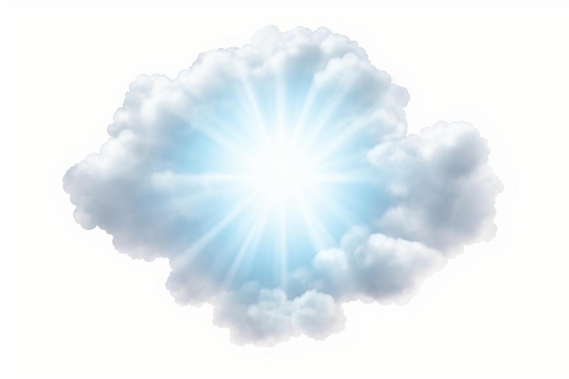 Cloud and sunlight transparent background