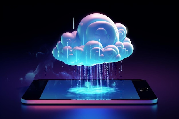 Cloud system tablet background smart technology remixed media