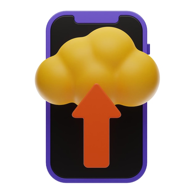 Photo cloud technology icon 3d rendering on isolated background