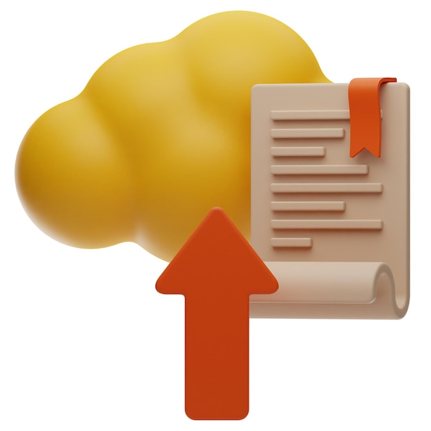 Cloud Technology icon 3d rendering on isolated background