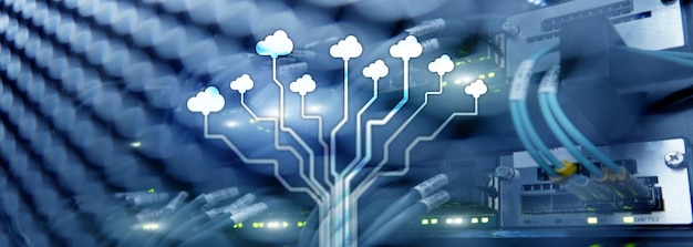 Cloud technology networking data storage Internet concept