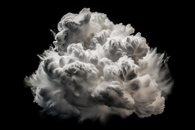 A cloud that has been made by the artist