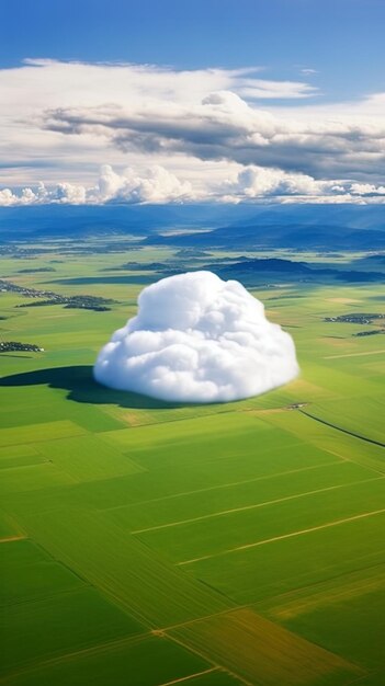 Photo a cloud that is floating in the sky