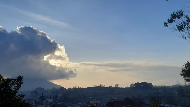 a cloud that is in the sky