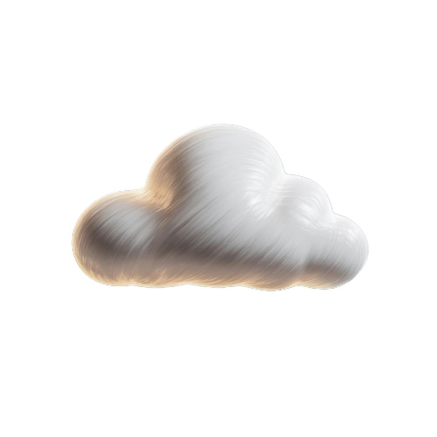 Foto una nuvola bianca con una macchia marrone