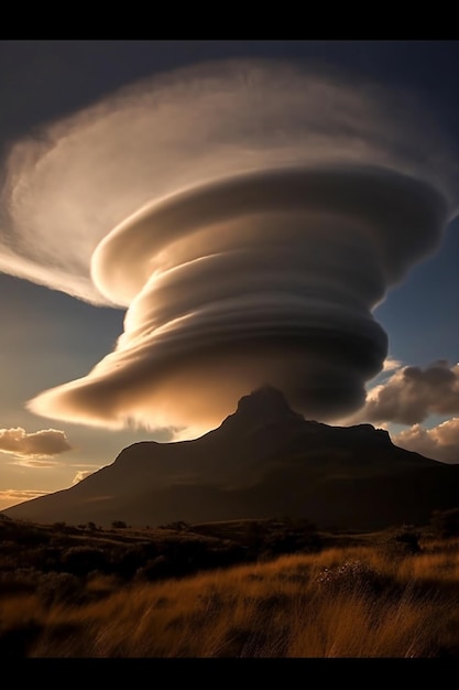 A cloud that looks like a tornado