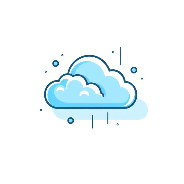 Cloud thema eenvoudige pictogram witte achtergrond lijnkleur