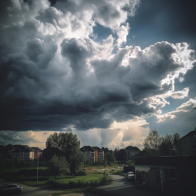 空に雲がかかる