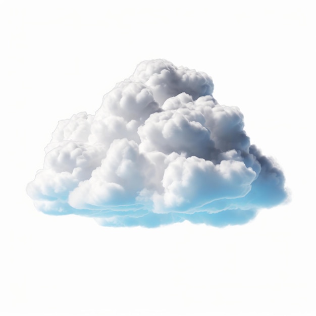 Cloud on a white background Generative Ai