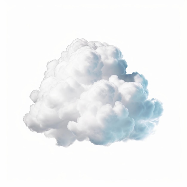 白い背景の上の雲 Generative Ai