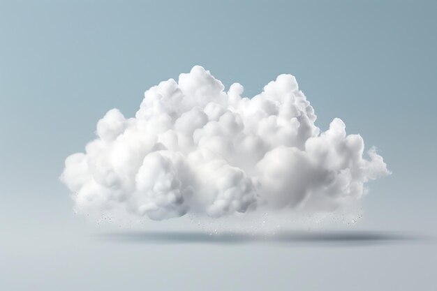 Cloud on white background Generative Ai