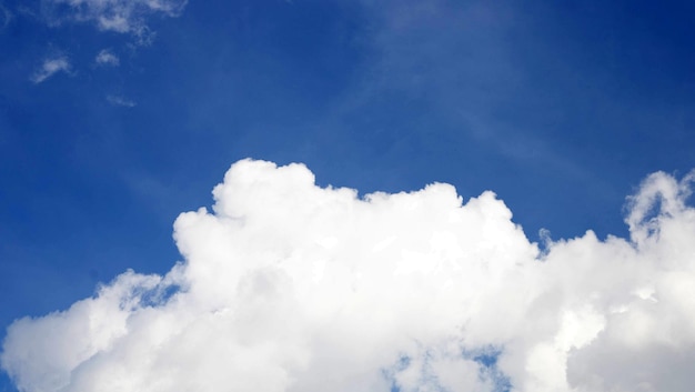 Cloud with blue sky background