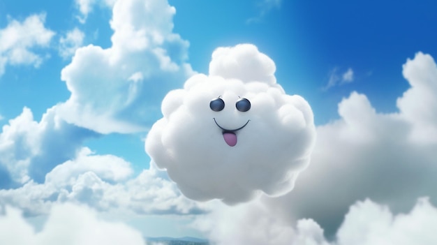 A cloud with a face in the sky