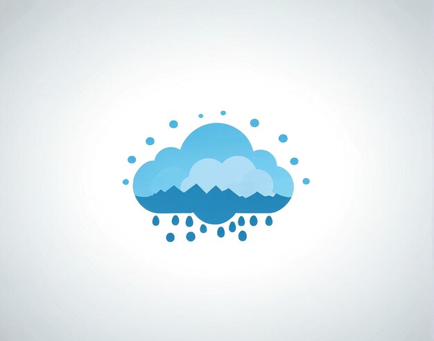 Photo a cloud with rain and drops of water