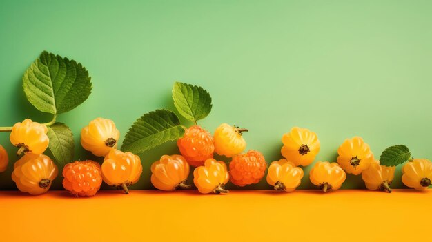 Cloudberry background images natural colors bright background generative ai