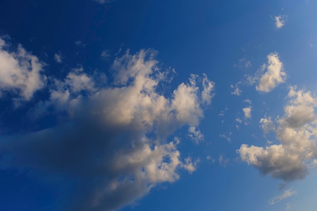 Clouds against blue sky summer evening