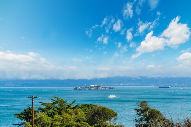 Clouds over Alcatraz island