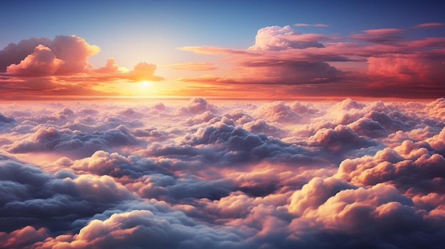 Photo clouds as seen from a plane