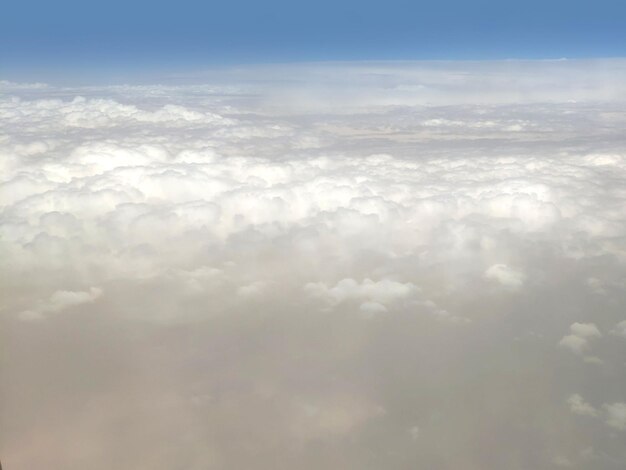 Clouds as they are seen from airplane