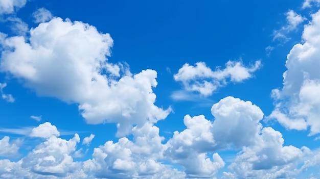 Облака на фоне голубого неба генерируют ИИ