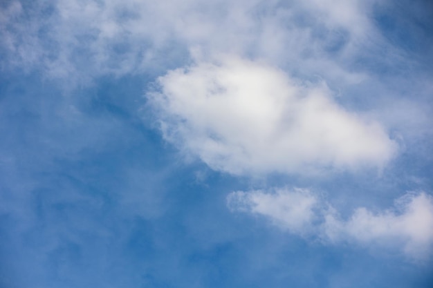 青い空を背景に雲