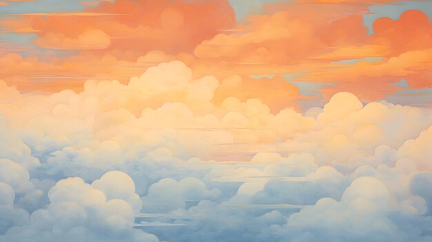 雲の背景の壁紙カラフルな空のデザイン