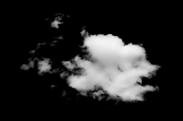 Clouds on black background