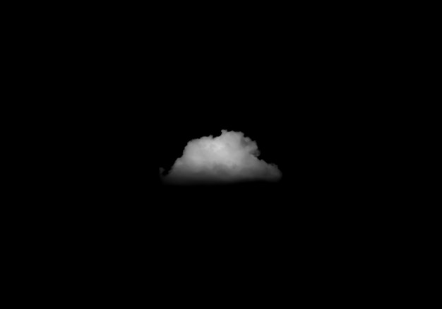 Clouds on black background